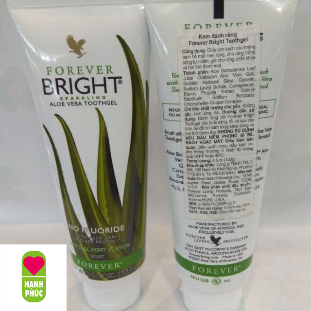 Kem đánh răng lô hội Forever Bright Toothgel (130g)