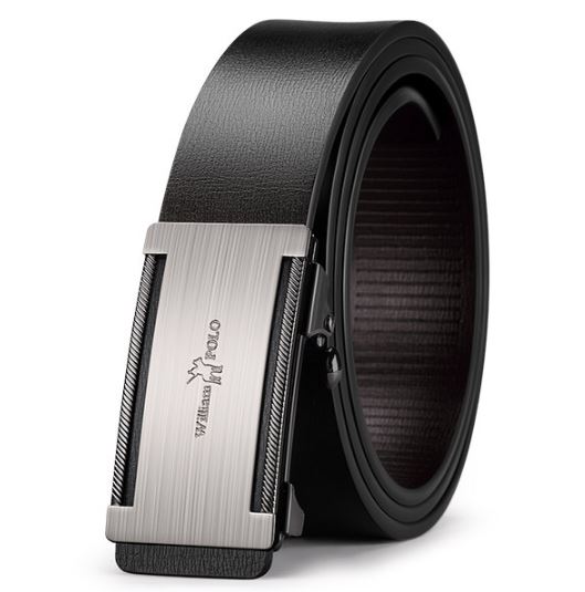 Thắt lưng da nam cao cấp william polo, dây nịt nam da thật  ,khóa tự động mạ ti tan-[ kaimono]