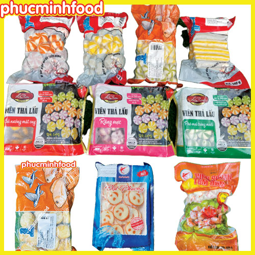 Viên Thả Lẩu Mix 3 màu Phumark gói 500gram 30 viên dùng để thả lẩu và chiên
