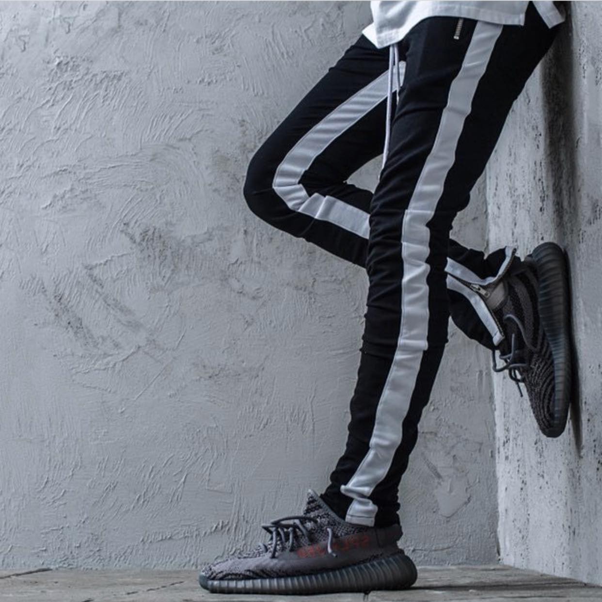 [HCM]Quần Track Pants Double Striped Zipper - Quần Zip khóa kéo dây dài 2 sọc trong ngoài