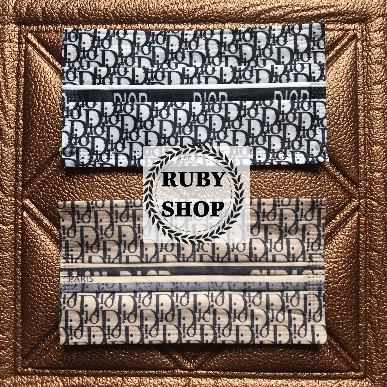 Khẩu Trang LV Kháng Khuẩn Set 10 chiếc  Hoạ Tiết Sang Chảnh 3 Màu Nâu/Đen/Trắng Chống ước dễ thở