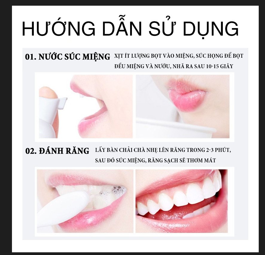 Bọt Kem Đánh Răng & Súc Miệng Baimiss Thơm Miệng Chống Ố Răng Toàn Diện 60ml