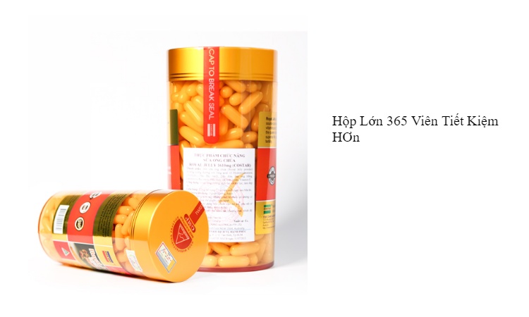 [hcm]sữa ong chúa costar úc royal jelly soft gel capsules 1450mg (100 viên) 6