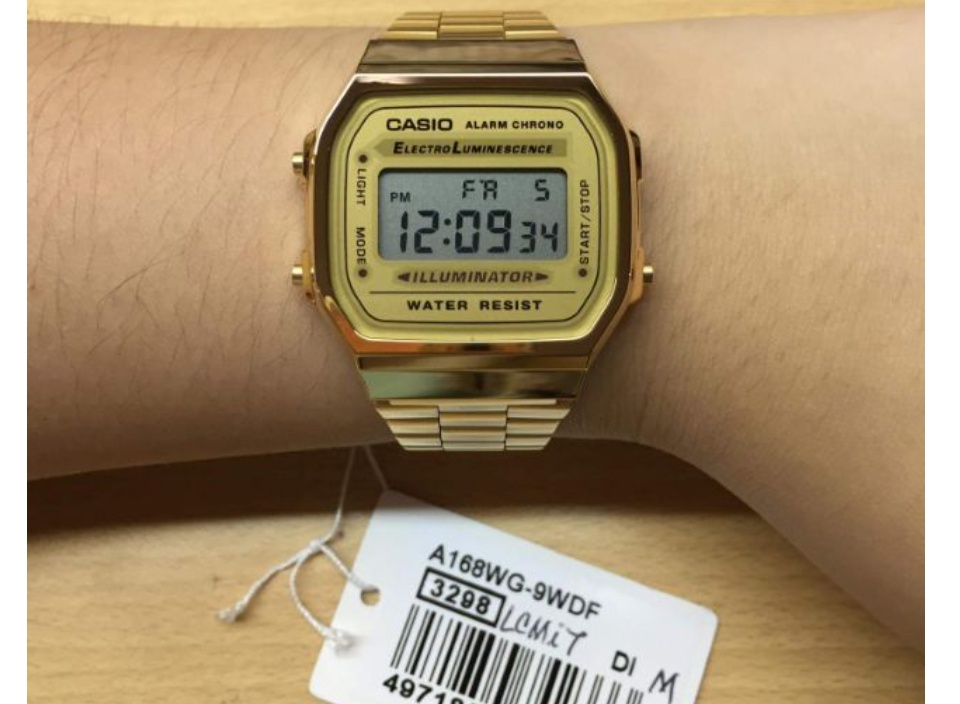 Mua Tặng ]- Đồng hồ nam CA$I0 A168WG-9WDF, đồng hồ nam dây kim