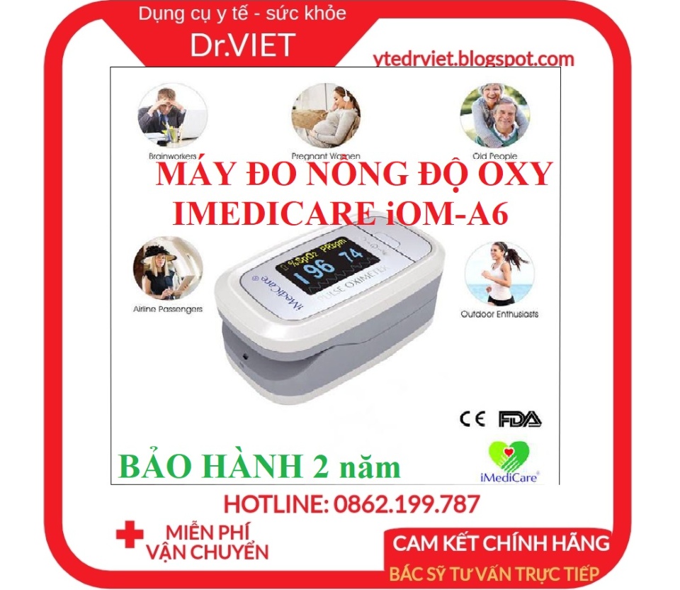 Máy đo nồng độ oxy trong máu SpO2 và nhịp tim Imedicare iOM-A6- Chính hãng Singapore bảo hành 2 năm, sử dụng cho hầu hết các bệnh nhân từ trẻ sơ sinh, trẻ em cho đến người lớn, kẹp tay đo dễ dàng, độ chính xác cao cho mùa dịch 56 Máy đo nồng độ oxy trong máu SpO2 và nhịp tim Imedicare iOM-A6- Chính hãng Singapore bảo hành 2 năm, sử dụng cho hầu hết các bệnh nhân từ trẻ sơ sinh, trẻ em cho đến người lớn, kẹp tay đo dễ dàng, độ chính xác cao cho mùa dịch