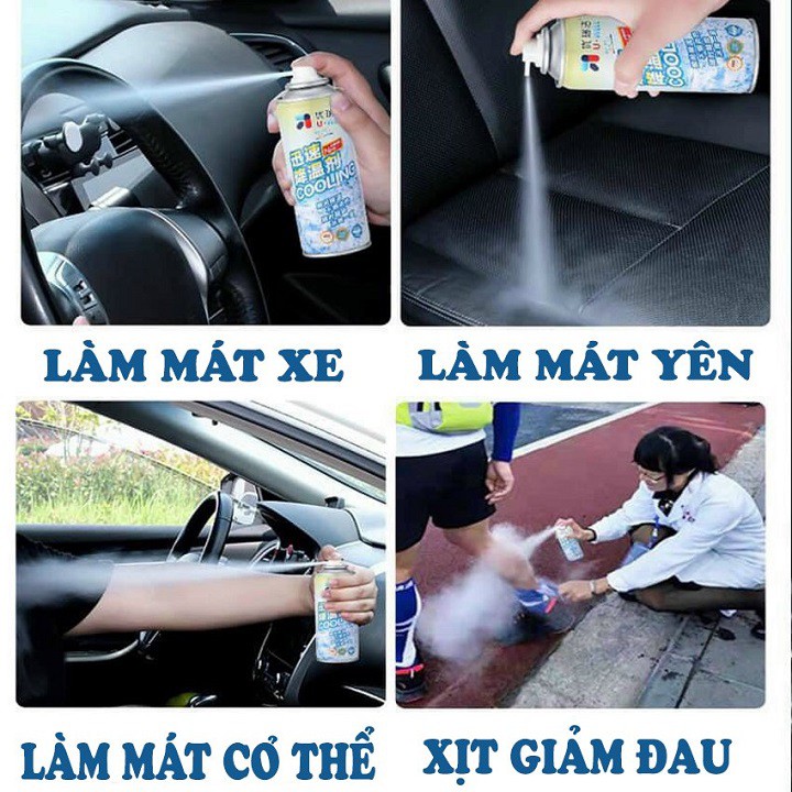 Bình Xịt Làm Lạnh Tức Thì, Làm mát hạ nhiệt độ bề mặt