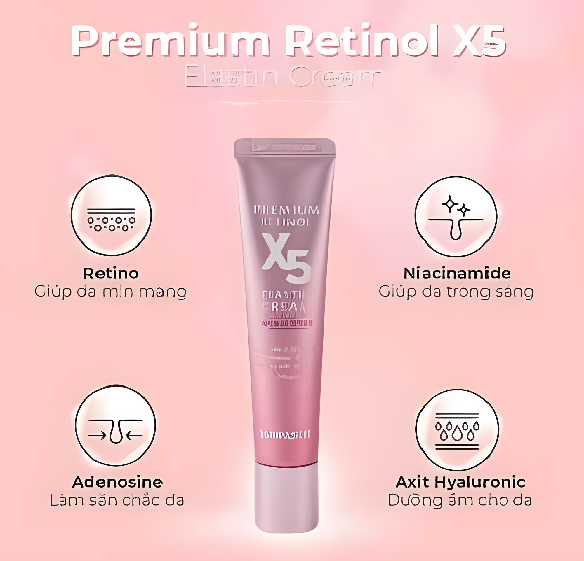 KEM DƯỠNG DA ĐỈNH CAO RETINOL X5 ELASTIN CREAM SKINPASTEL 30ML CHỐNG NHĂN, CHỐNG LÃO HÓA, MỸ PHẨM HÀN QUỐC CHÍNH HÃNG