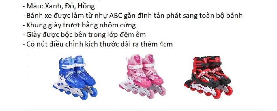 Giày trượt Patin Trẻ Em Người Lớn Cao Cấp bánh xe phát sáng SP38
