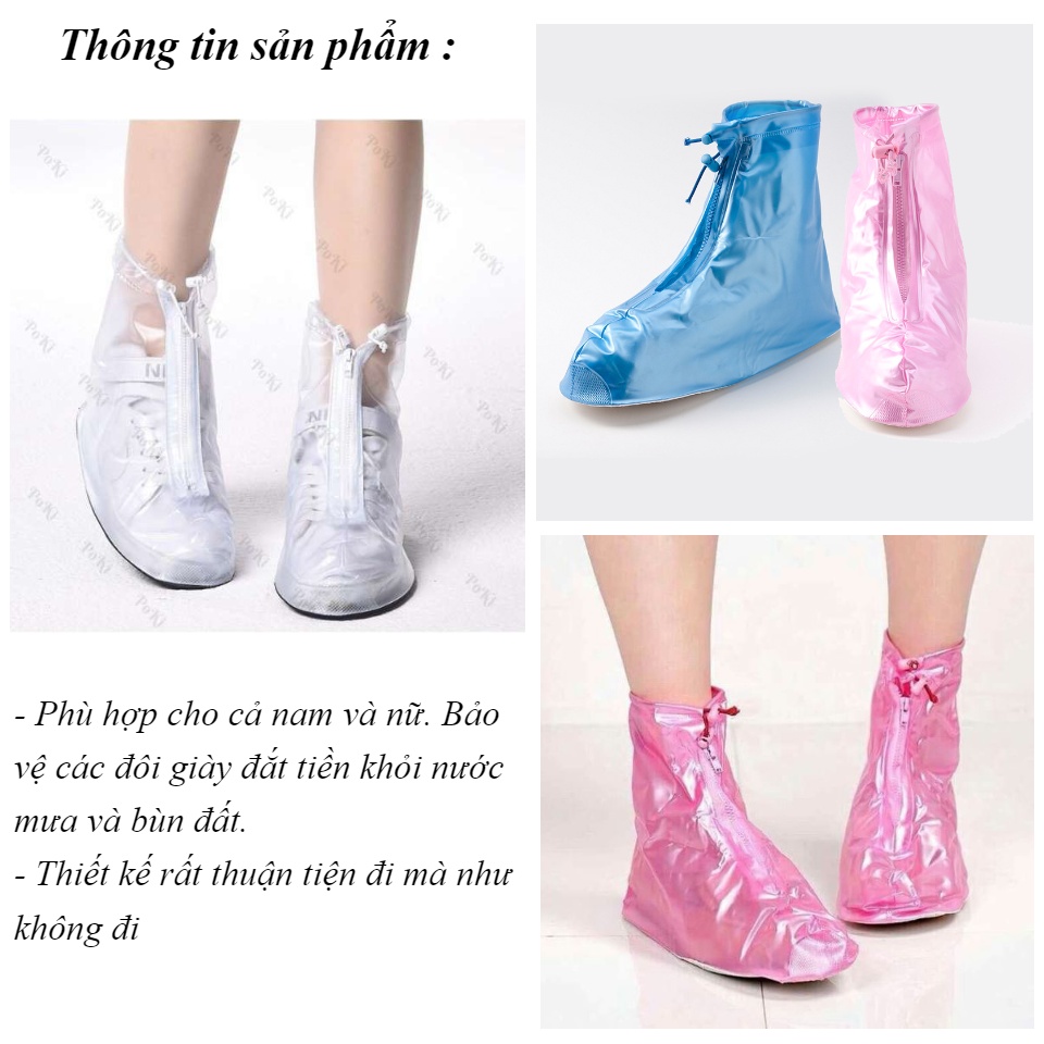 Giày đi mưa dáng bệt không ngấm nước thông minh chống trượt siêu bền 3