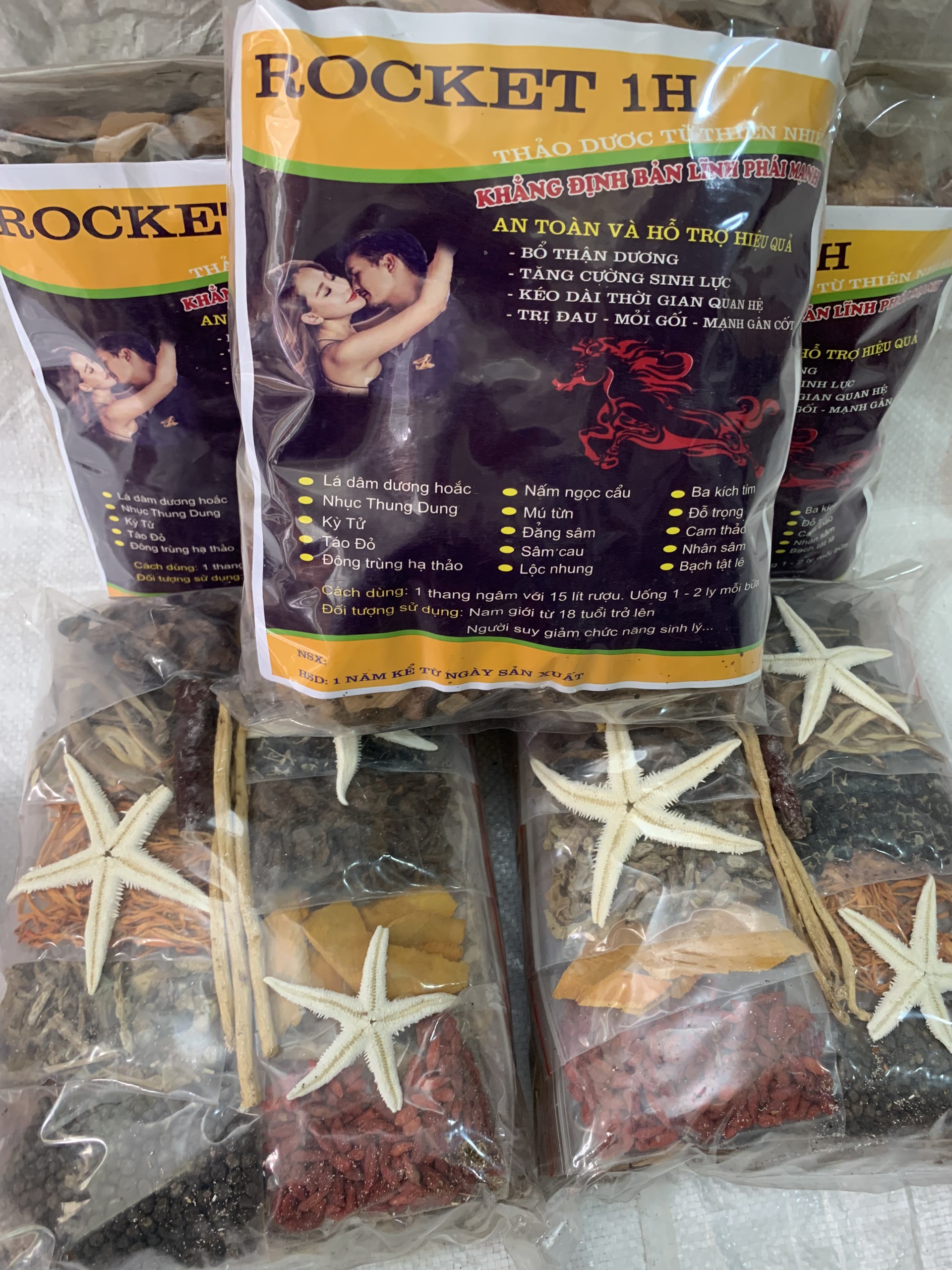Rocket 1h, thang gồm 15 vị, một người khỏe 2 người vui, tăng cường chuyện chăn gối, tăng ham muốn