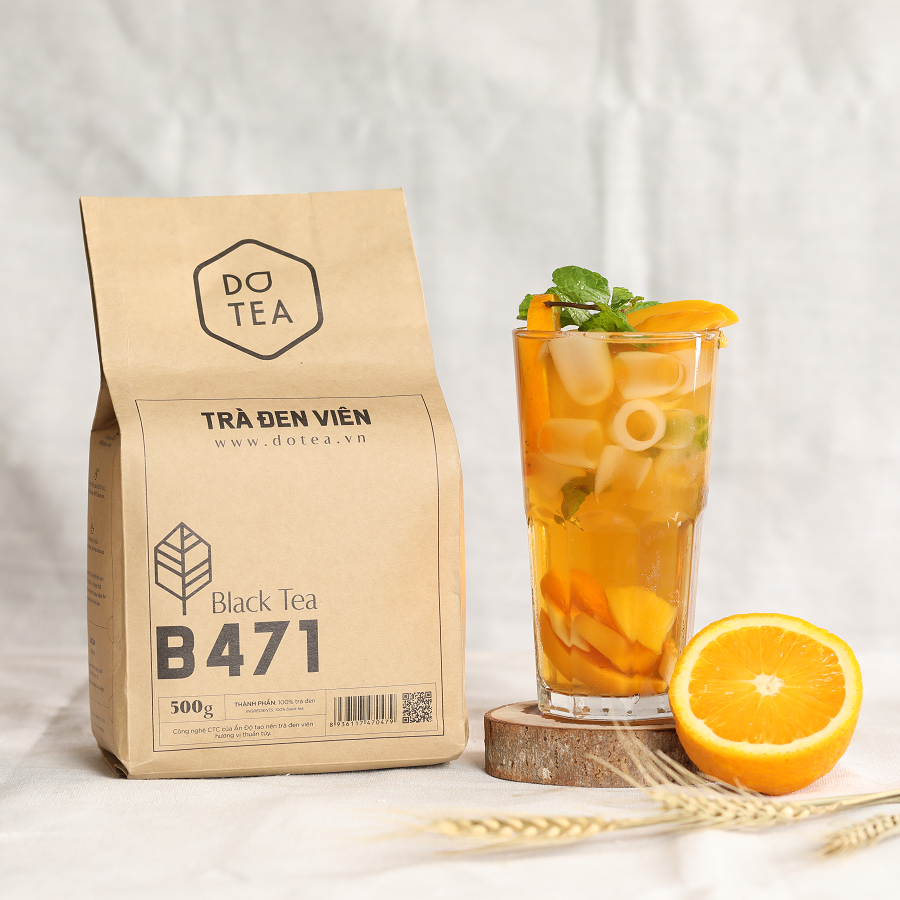 Trà đen viên chuyên dùng pha chế trà sữa truyền thống, trà trái cây, đậm trà, sắc nước nâu đỏ bắt mắt - 100G Dotea B471