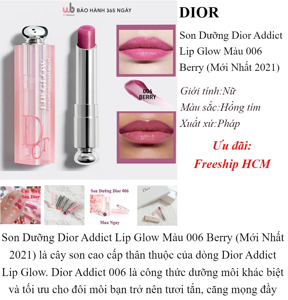 Son Dưỡng Dior Addict Lip Glow Oil 006 Berry Căng Mọng