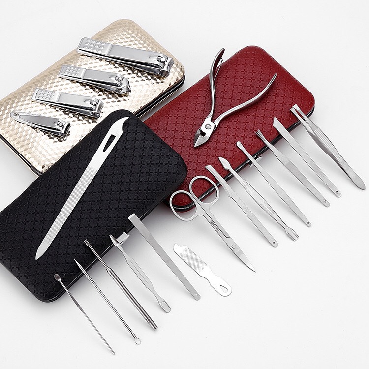 Bộ bấm móng tay 9 -15-19 món thép cao cấp -Bộ cắt móng tay không gỉ - 19M..