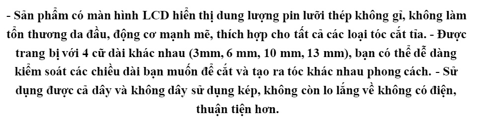Tông Đơ Cắt Tóc Không Dây Chuyên Nghiệp KEMEI KM-809A