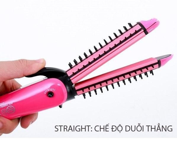 Máy duỗi tóc 3 in 1 Nova - máy uốn duỗi tóc mi - máy uốn duỗi bấm tóc - Máy duỗi tóc mini - Uốn Tóc Làm Xoăn Tóc