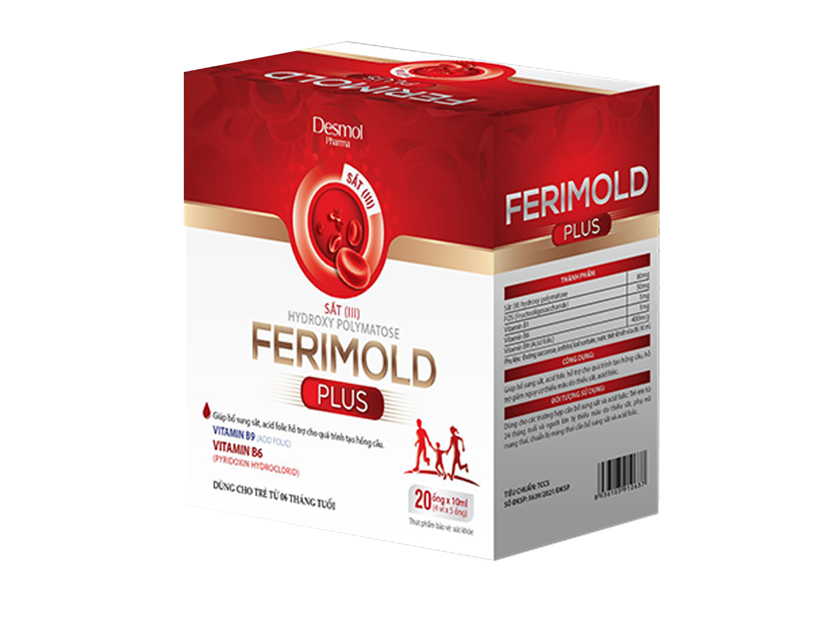 Sắt FERIMOLD PLUS, Bổ sung sắt giảm nguy cơ thiếu máu do sắt và hỗ trợ tái tạo hồng cầu