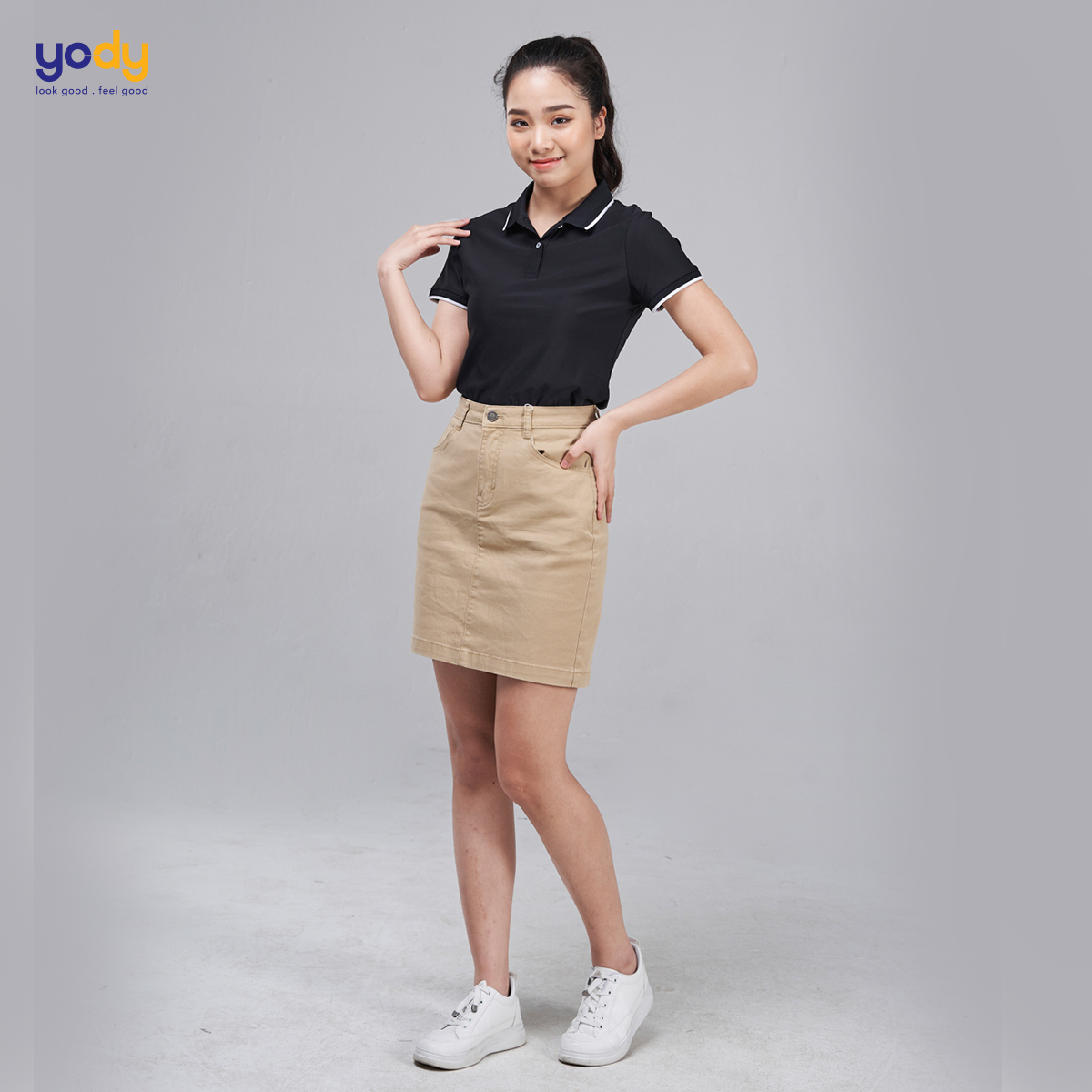 Áo Polo Nữ Moda YODY Thông Thoáng Và Thấm Hút Tốt APN3968 | Shopee Việt Nam