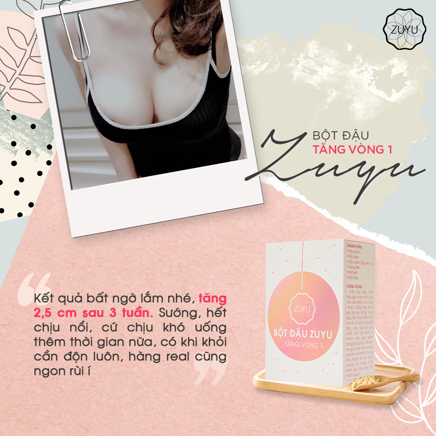 Ngũ Cốc Zuyu - Tăng Vòng 1 Tự Nhiên ( Tặng ngay tinh dầu massage ngực)