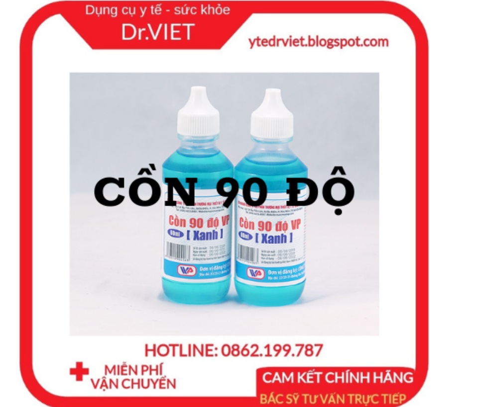 Cồn 90 Độ Vĩnh Phúc, Cồn 90 độ VP rất thích hợp để tiệt trùng các dụng cụ y tế vì cồn nồng độ càng cao khả năng sát trùng vết thương ngoài, sát khuẩn tay, vệ sinh hiệu quả diệt khuẩn càng tốt.