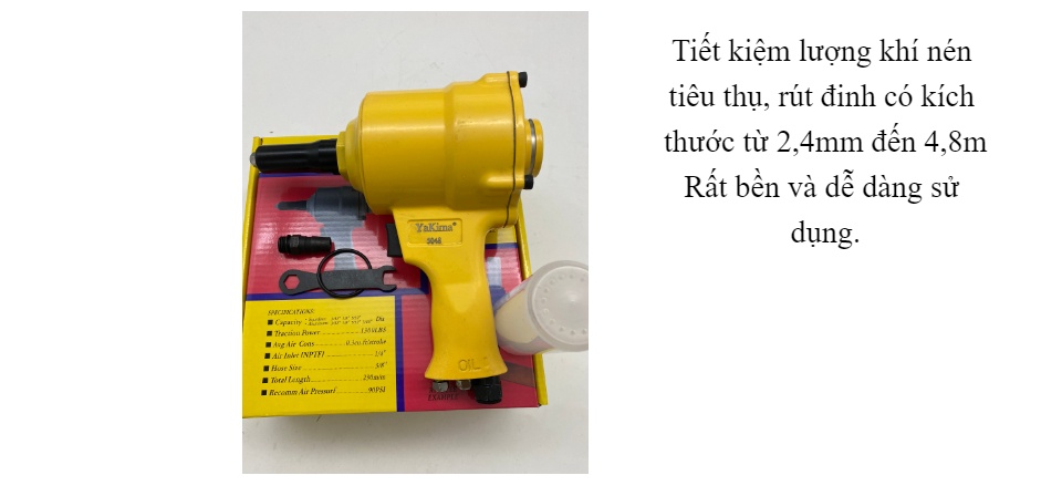 Súng rút rive bằng hơi Súng bắn đinh rút sử dụng hơi RIVETER