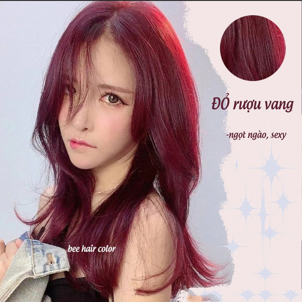 Thuốc Nhuộm Tóc Màu ĐỎ RƯỢU VANG Không Cần Tẩy  Kirei Hair Kireihairs  KIREIHAIR  Shopee Việt Nam
