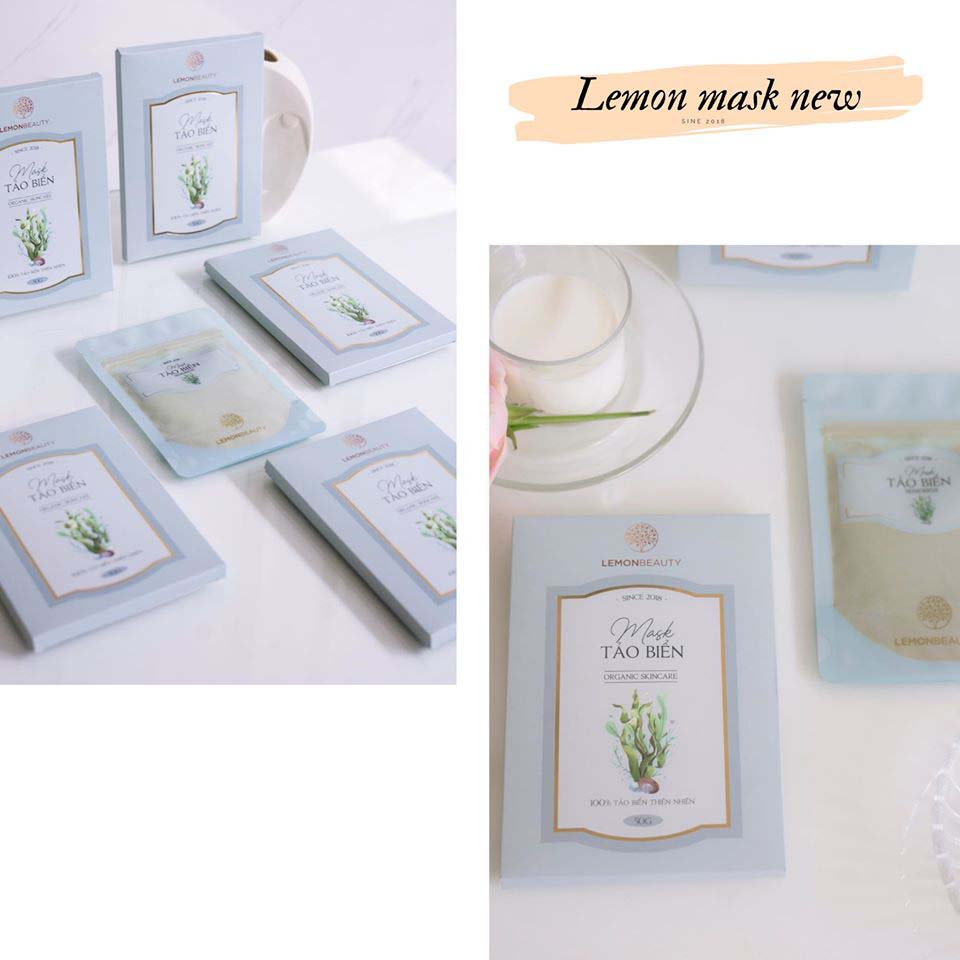 Mặt Nạ Sữa Dê Non LEMON MASK - Hộp 50 Gram