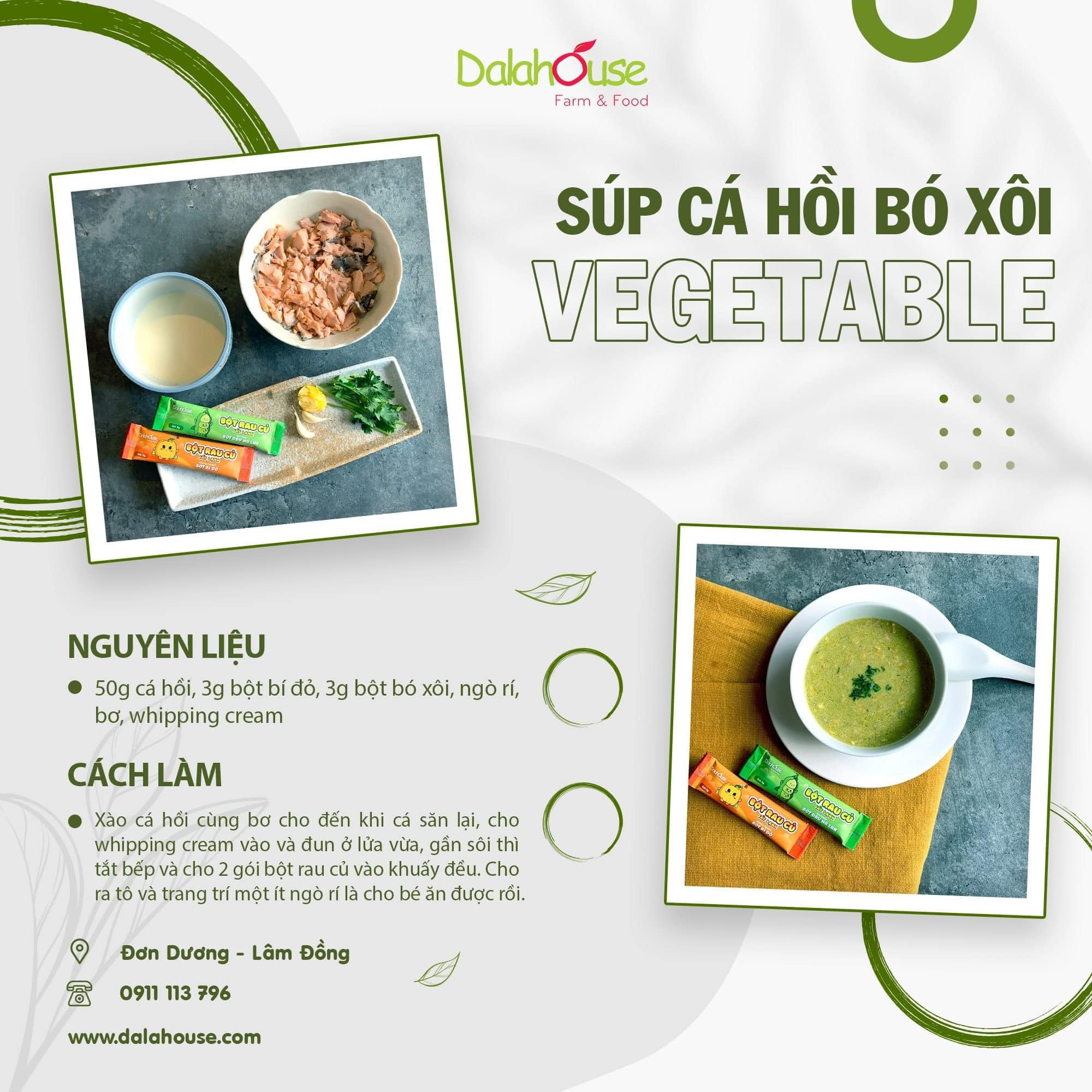 COMBO 2 Bột Rau Củ Cho Bé Ăn Dặm Organic Nguyên Chất 100% Dalahouse - Rau Củ Sấy Lạnh Cho Bé Ăn Dặm-Hấp thụ tốt, Ăn ngon miệng, Cải thiện tiêu hóa, Tăng cường miễn dịch tự thân-Tiêu Chuẩn Hoà Kỳ NPP Anni Group