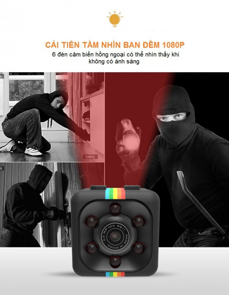 Camera siêu nhỏ mini,Camera Hành Trình Mini DV SQ11 Full HD 1080P Hỗ Trợ Ban Đêm Cao Cấp AZONE,thiết kế nhỏ gọn, quay phim cho chất lượng hình ảnh rõ nét,Hỗ trợ thẻ nhớ lên đến 32G Bảo Hành 12T
