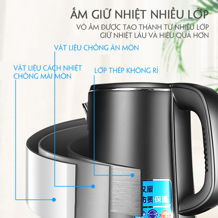 Cây nước nóng trực tiếp, có ấm pha trà, bình âm, tự ngắt khi sôi 1350w- TẶNG 2 ấm nước