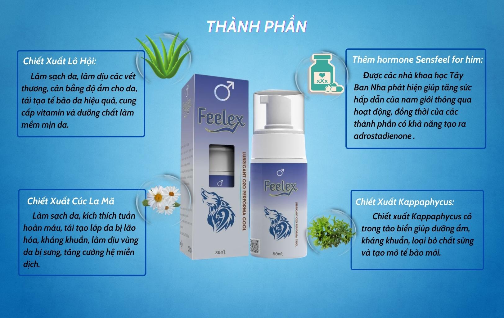Dung dịch vệ nam giới dạng bọt tuyết Feelex Men 80ml