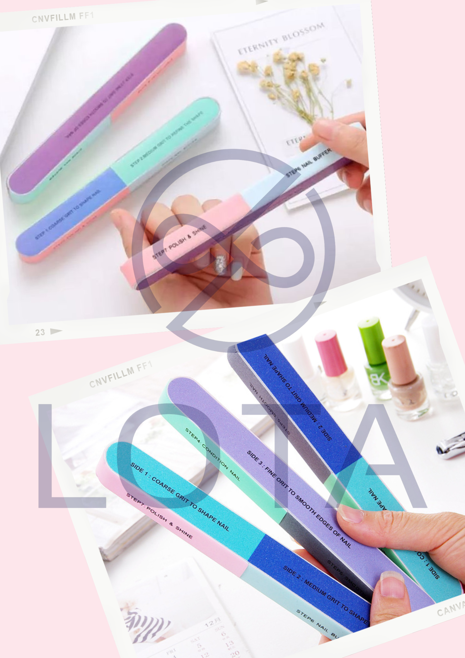 CÂY GIŨA & ĐÁNH BÓNG MÓNG TAY 6 MẶT 18x1.6x2cm dụng cụ dũa móng tay chân loại xịn tốt dài cao cấp đẹp giá rẻ dài 18 cm nhiều mặt giũa đa chức năng đồ nghề làm móng chuyên nghiệp loại dày nail nails tool tools