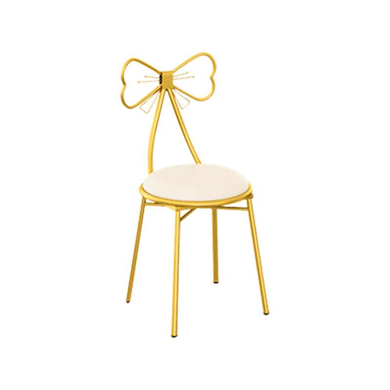 Ghế nơ ngồi trang điểm RIBO HOUSE phong cách hàn quốc khung kim loại chắc chắn bọc nệm cực êm để phòng ngủ hoặc phòng khách màu hồng RIBO40x1