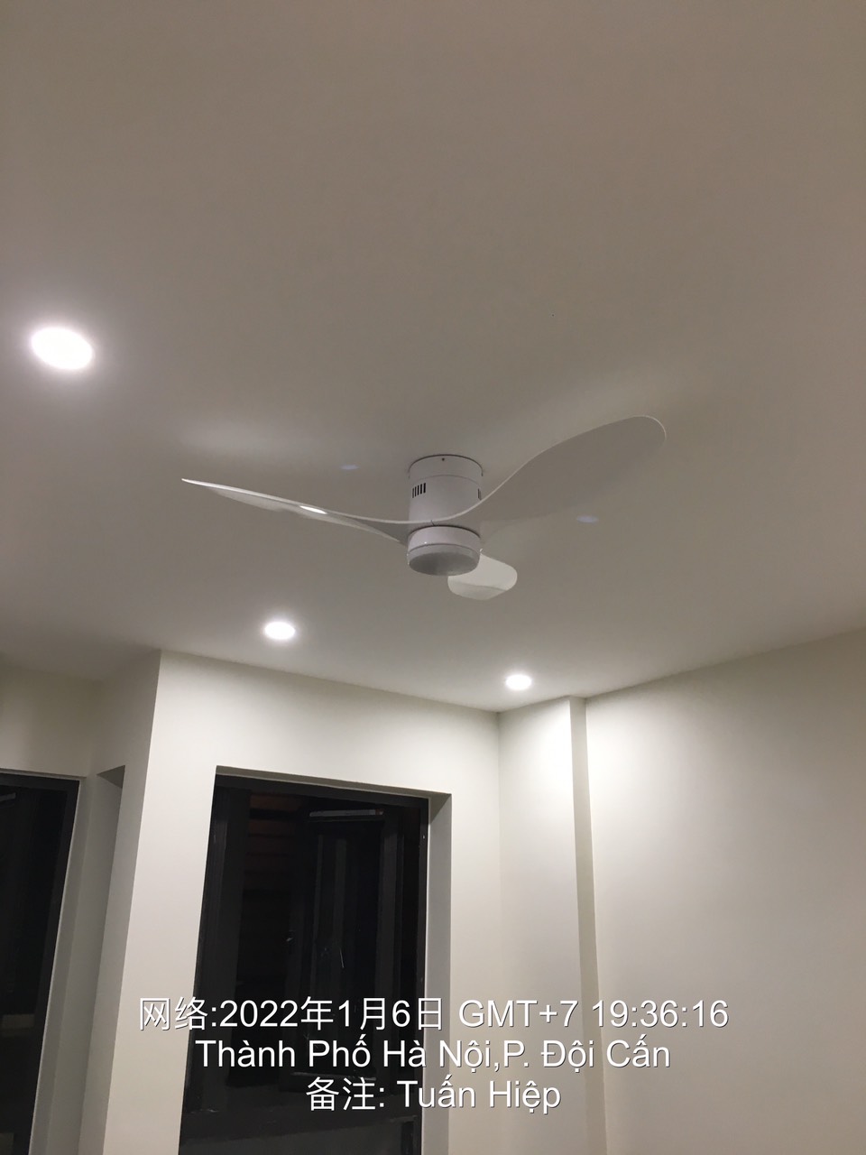 Quạt Trần 3 Cánh Cho Nhà Chung Cư Trần Thấp,Động Cơ DC 6 Tốc Độ,Thiết Kế Hiện Đại,Bảo Hành 5 Năm