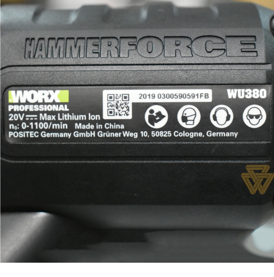 Bộ Máy Khoan Đục Bê Tông Pin 20V Worx Green WU380