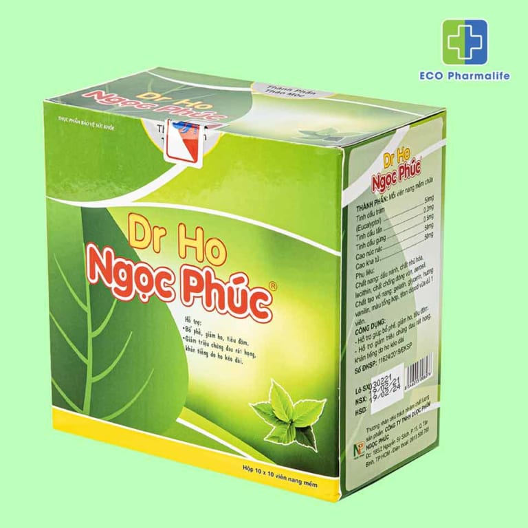 Dr ho Ngọc Phúc - Lọ 600gr - Giúp bổ phế, giảm ho, tiêu đờm. Hỗ trợ giảm triệu chứng đau rát họng, khản tiếng do ho kéo dài - Ecopharmalife