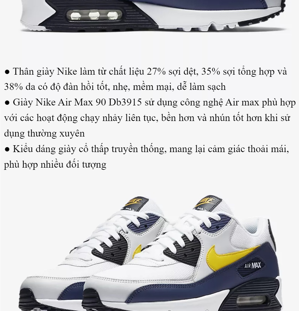 Xách Tay Chính Hãng Giày Nike Air Max 90 Essential Blue | Lazada.Vn