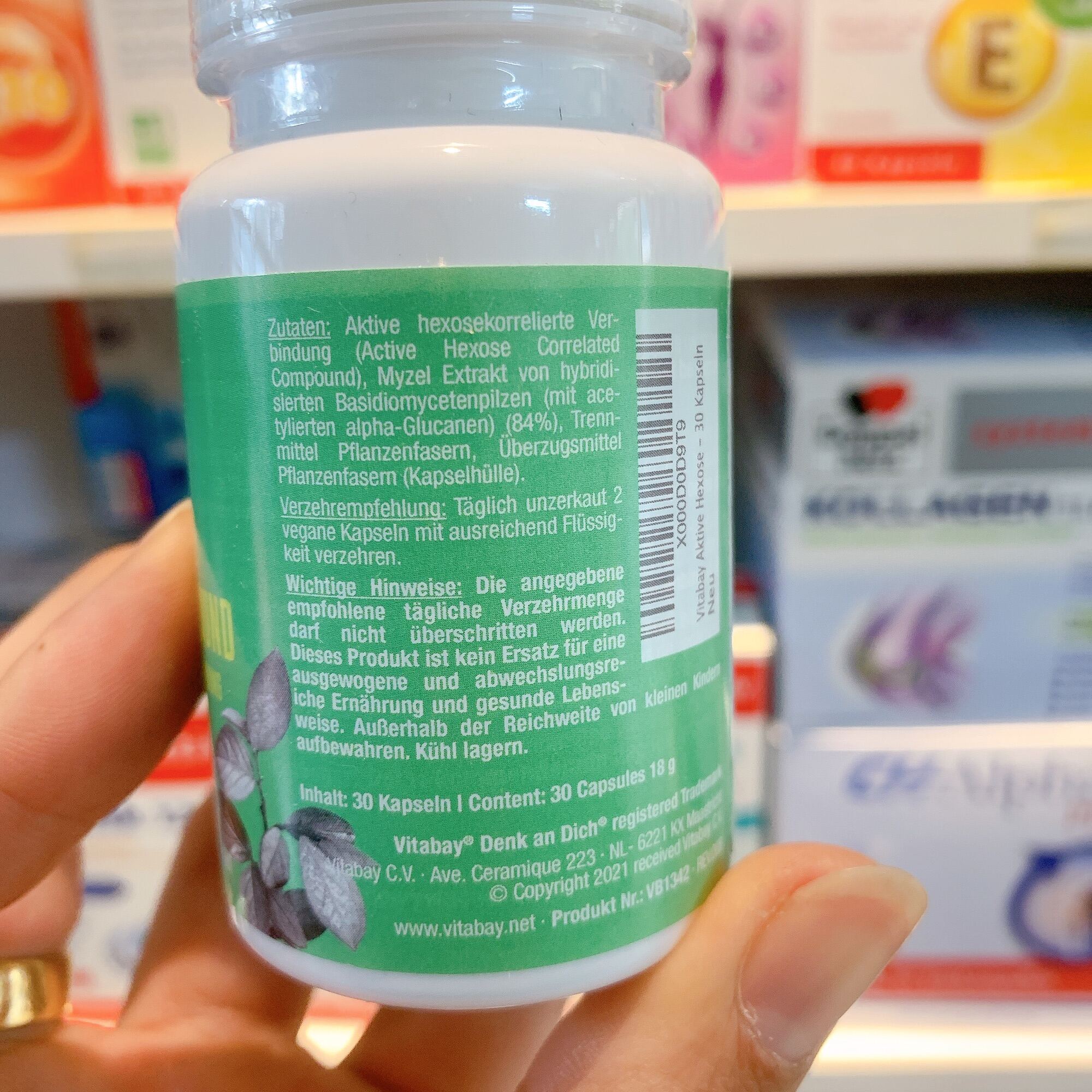 Viên uống AHCC Vitabay mẫu mới 500mg, 30 viên xuất xứ từ Đức giúp tăng hệ miễn dịch, tiêu diệt HPV khỏi cơ thể - Hoplus