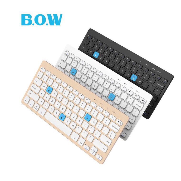 Bàn phím CƠ RỜI cho laptop, điện thoại, ipad- Bàn phím không dây nhỏ gọn Bàn Phím Không Dây- Bàn phím bluetooth BOW HB191A cao cấp, hỗ trợ kết nối 3 thiết bị cùng lúc