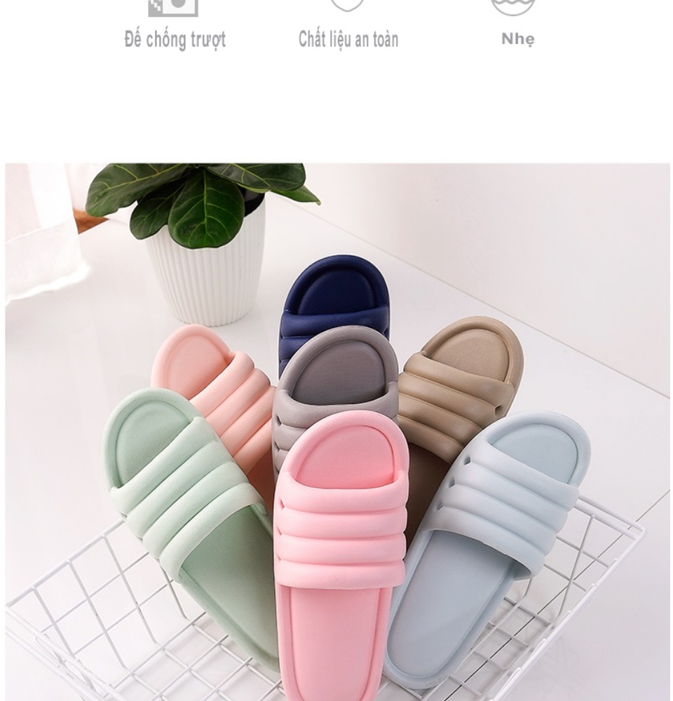 Dép nam nữ đi trong nhà KS01, chất liệu nhựa mềm cao cấp, đúc nguyên khối, đế mềm thoải mái chống trơn trượt phù hợp đi trong nhà, nhà tắm và ngoài trời - DOZIMAX STORE 10