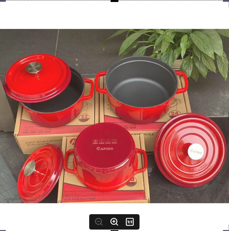 Nồi gang đúc tráng men Rapido 22Cm