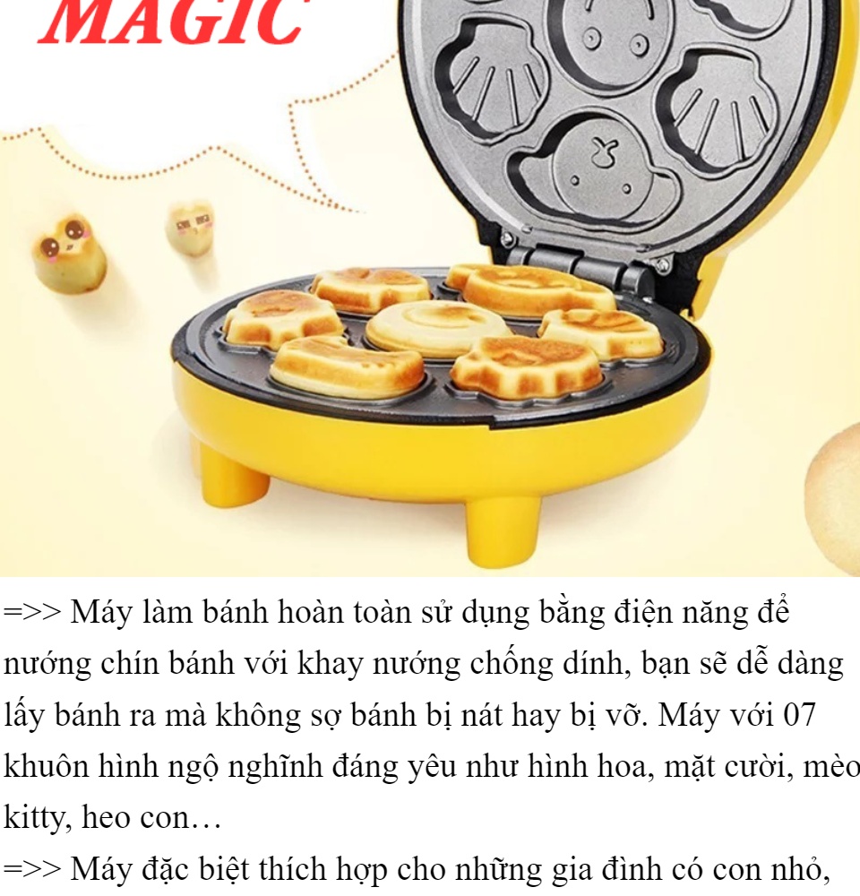 Máy Làm Bánh Hình Thú Magic Bullet chính hãng