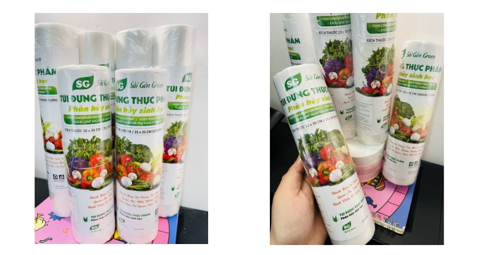 Combo 3 cuộn túi đựng thực phẩm sinh học