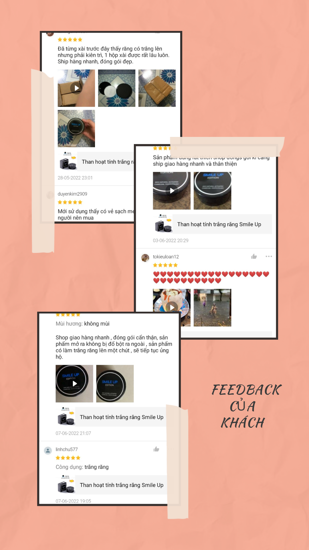 Trắng răng than hoạt tính SMILE UP hủ 100g