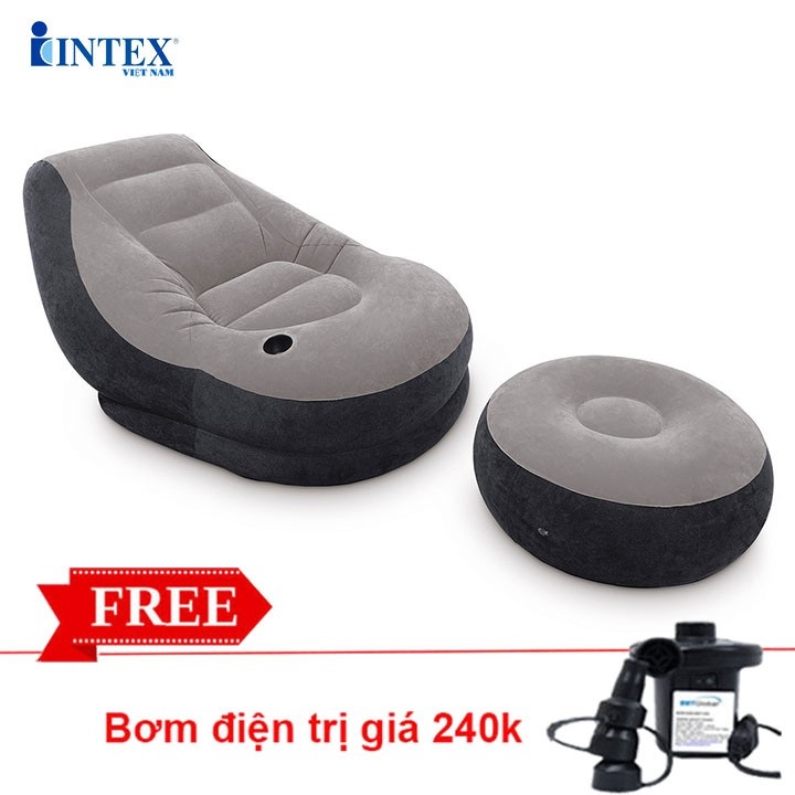 Ghế Hơi Tựa Lưng Intex 68564 - Kèm bơm điện