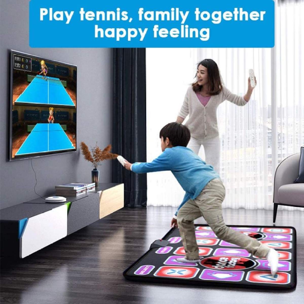 Thảm nhảy Audition, thảm nhảy đôi đa năng chống trượt, thảm nhảy kết nối tivi chơi game,  đệm nhảy, thảm nhảy đôi gấp gọn đa năng kèm 2 điều khiển, trò chơi cảm giác, máy nhảy tập thể dục giảm cân - Giadungbv247