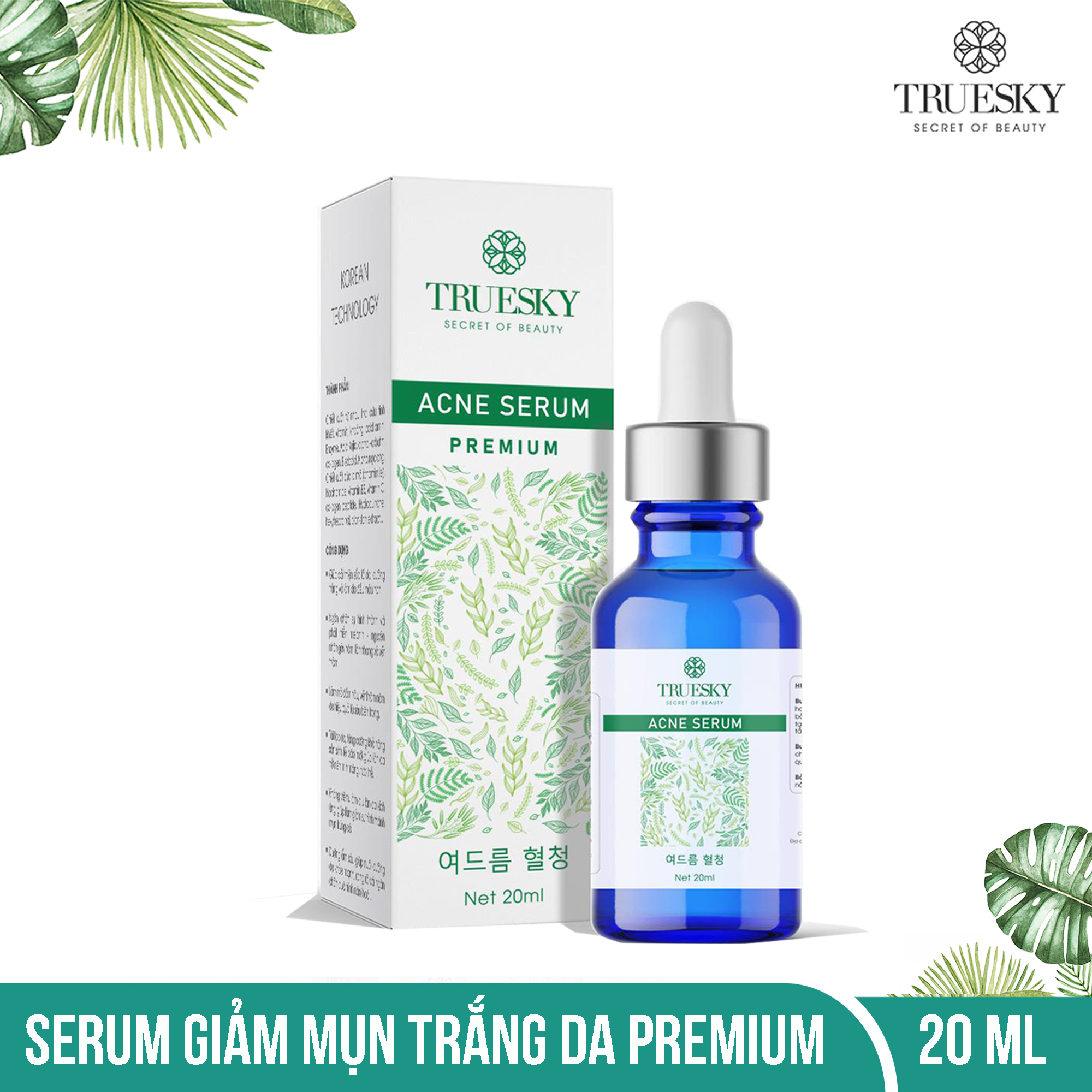 Serum trị mụn trắng da Truesky Premium