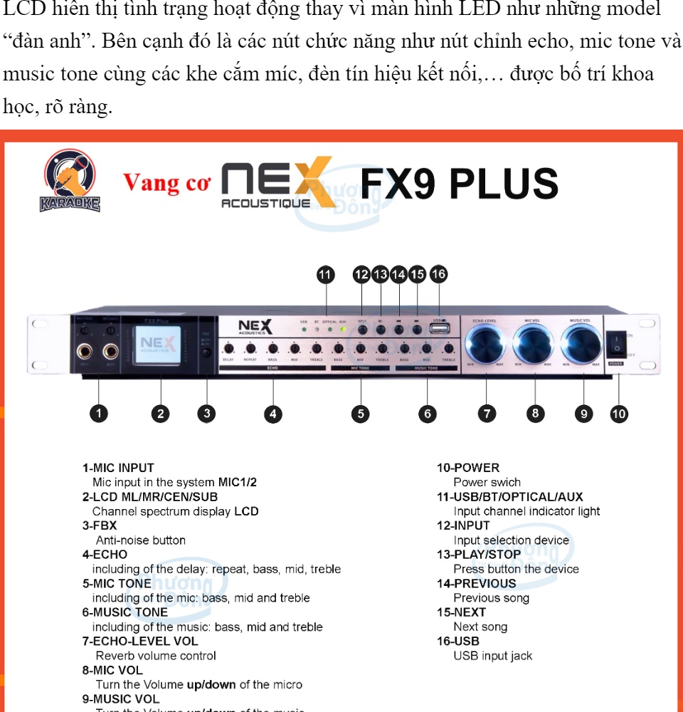 Vang cơ Bluetooth Vang cơ bãi Vang cơ karaoke giá rẻ cao cấp - Vang