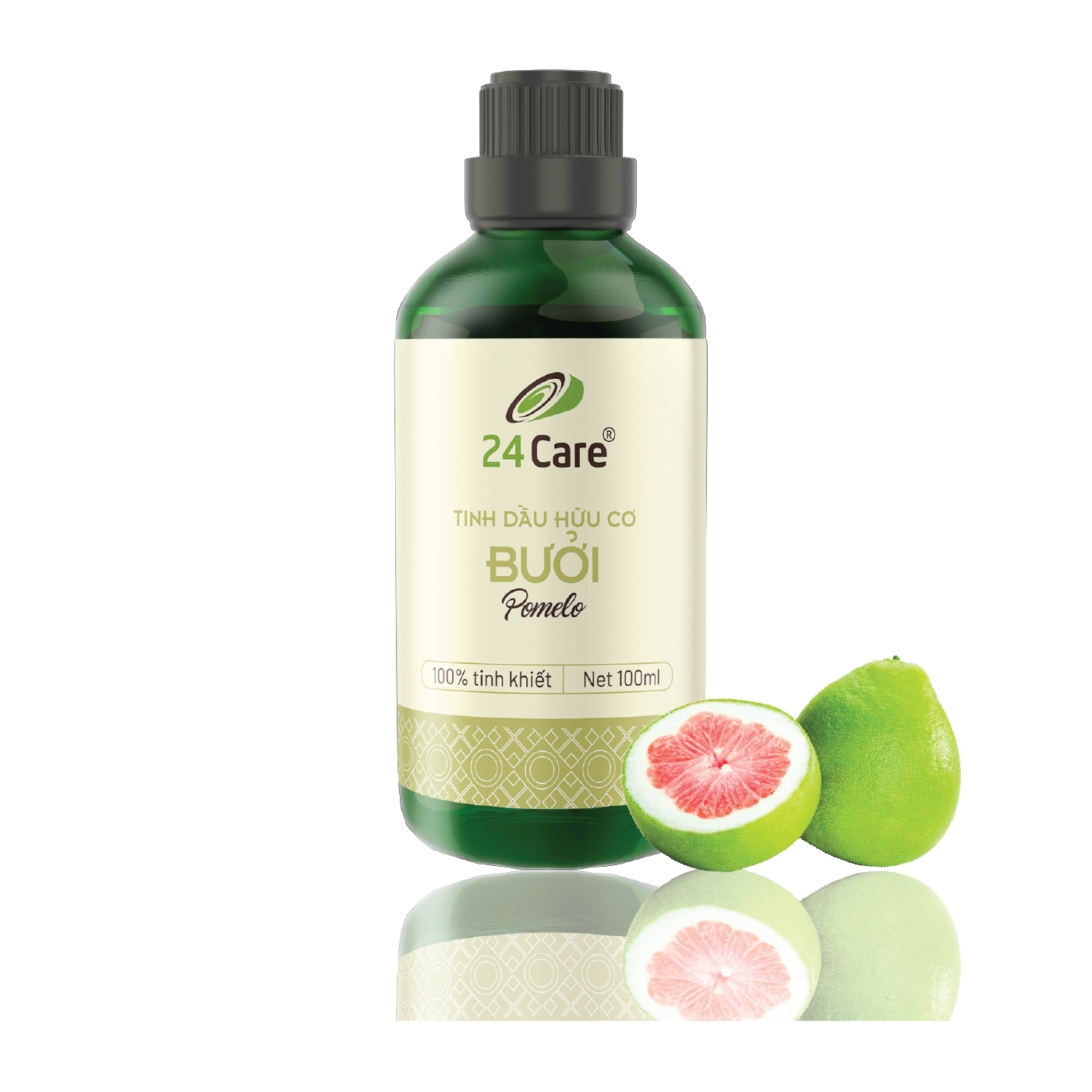 Tinh dầu Bưởi 24Care nguồn gốc thiên nhiên 100% - xông phòng, dưỡng tóc, giảm mỡ bụng 100ml