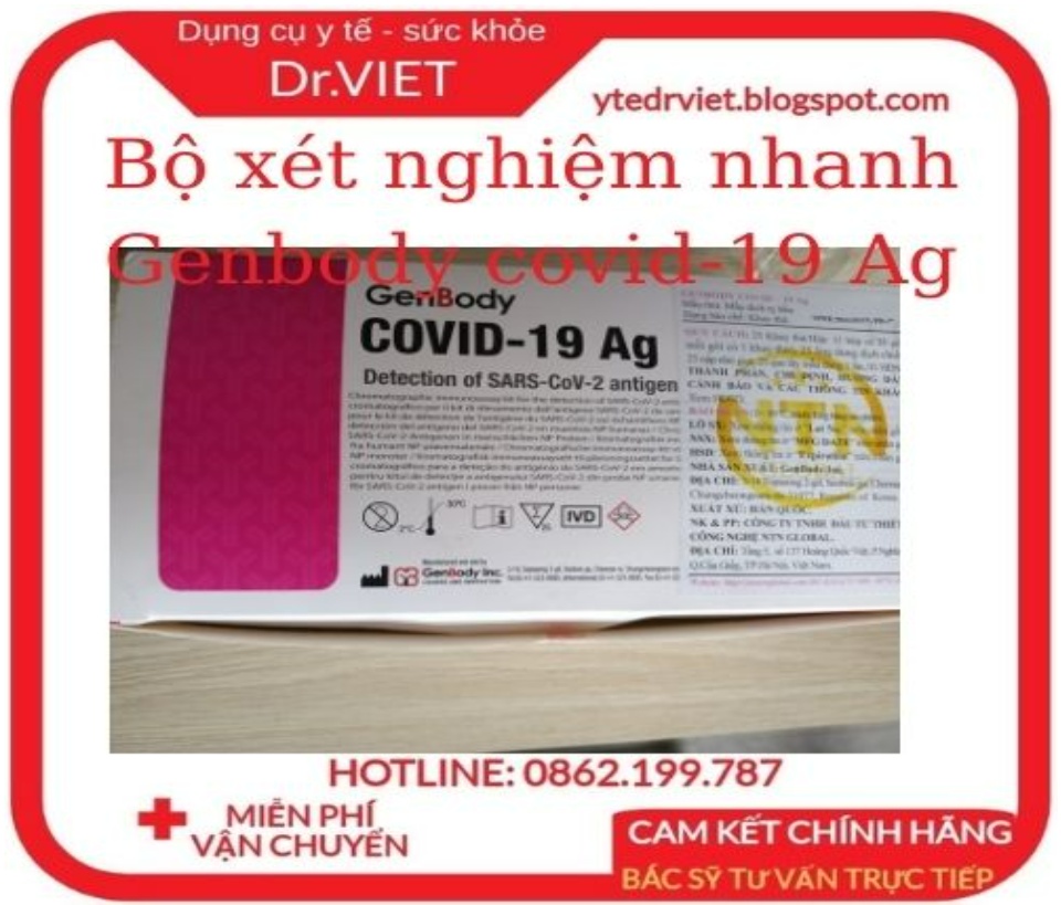 Bộ xét nghiệm nhanh Genbody covid-19 Ag 25 bộ kit test/hộp là bộ sản phẩm xét nghiệm chính xác người nhiễm bệnh có triệu chứng và không có triệu chứng để ngăn ngừa sự lay truyền virut-DrViet 60 Bộ xét nghiệm nhanh Genbody covid-19 Ag 25 bộ kit test/hộp là bộ sản phẩm xét nghiệm chính xác người nhiễm bệnh có triệu chứng và không có triệu chứng để ngăn ngừa sự lay truyền virut-DrViet