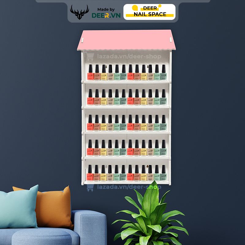 DEER - Kệ Để Nước Sơn Móng Tay Móng Chân Treo Tường